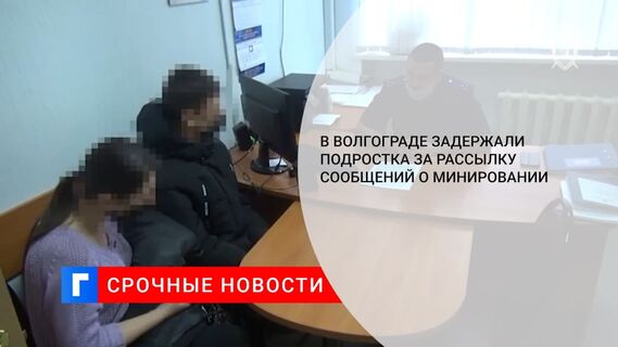В Волгограде задержали подростка за организацию рассылки сообщений о минировании