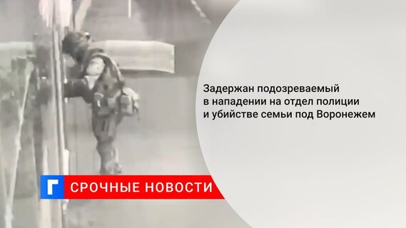 Задержан подозреваемый в нападении на отдел полиции и убийстве семьи под Воронежем