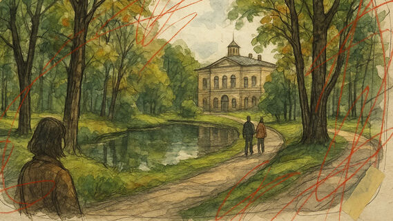 аллеи, пруды, тишина и старые деревья аллеи, пруды, тишина и старые деревья