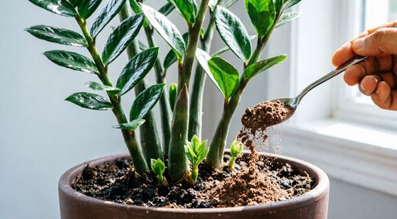 1 щепотка в горшок – и замиокулькас не узнать: рахисы прут стеной, листья лоснятся – природный азот