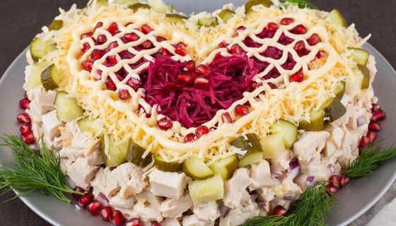 Салат на 8 Марта «Признание» - ваша любимая будет счастлива: быстро и очень вкусно