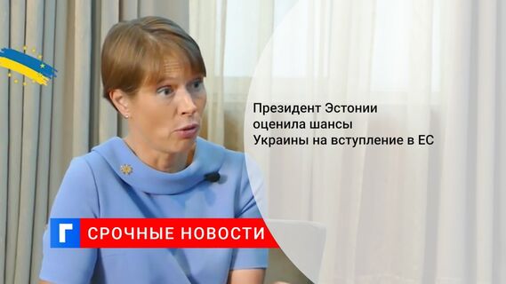 Президент Эстонии оценила шансы Украины на вступление в ЕС