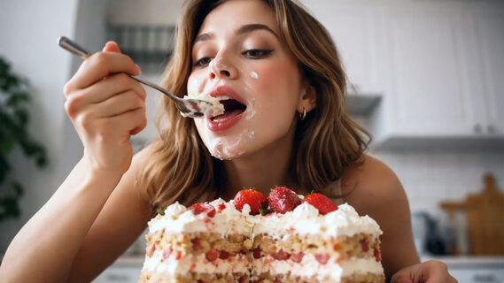 Торт, женщина