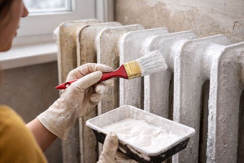 покраска радиатора