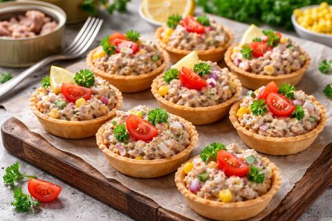тарталетки с тунцом