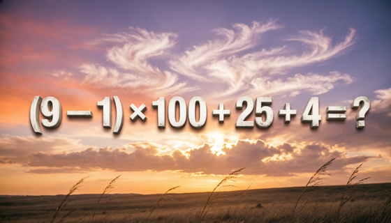 (9 - 1) × 100 + 25 + 4 = ? — проверьте, помните ли вы порядок действий из школы