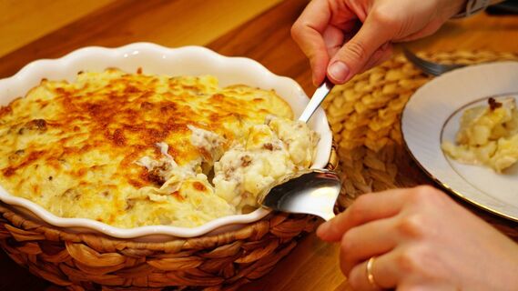 Вкуснейшая запеканка из риса и капусты