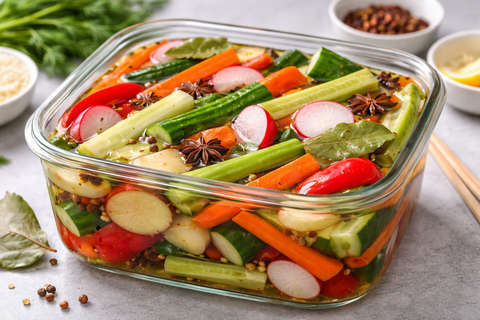 На ночь ставлю в холодильник овощи — и утром получаю хрустящую вкуснятину: сычуаньский маринад