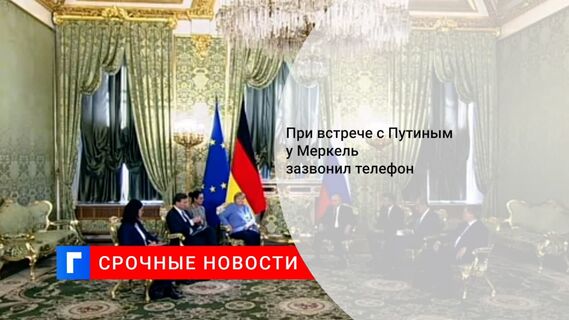 Телефон Меркель зазвонил в начале переговоров с Путиным