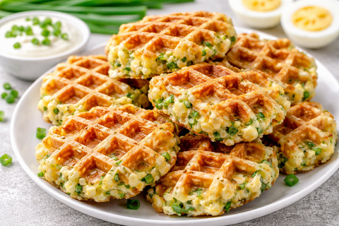 Замешиваю яйца с зеленью — и получаю ПП-вафли: готовятся за пять минут, а вкусные до ужаса