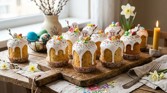 Порционные мини-куличи, которые съедаются до последней крошки: мягкие и без заморочек