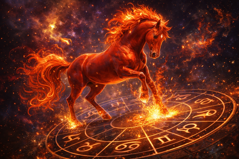 Огненная Красная Лошадь