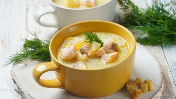 Вкусное первое блюдо из недорогой рыбы