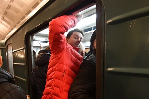 давка в метро