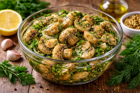 Супер-закуска из шампиньонов за 20 минут: самый быстрый маринад