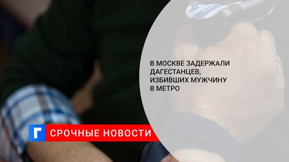 В Москве задержали дагестанцев, избивших мужчину в метро 