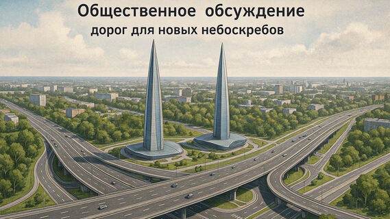Дорога к небоскребам Лахты