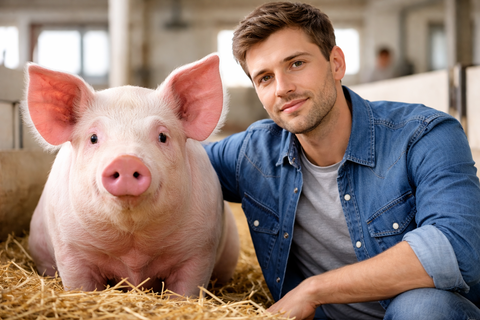 свинья и человек