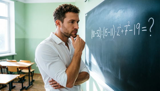 Кажется простым, пока не начинаешь считать: решите (80 − 52) : (15 − 11) · 2² + 7² − 19