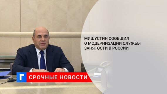 Мишустин сообщил о модернизации службы занятости в России