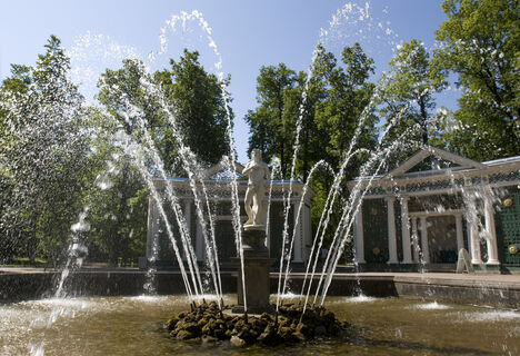 фонтан, петергоф, лето