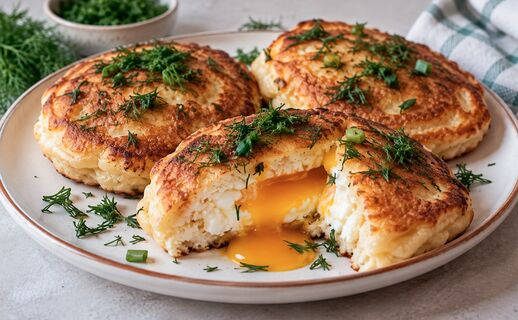 Для завтрака готовлю оладьи-яичницу: сытно, быстро и очень вкусно - можно накормить всю семью