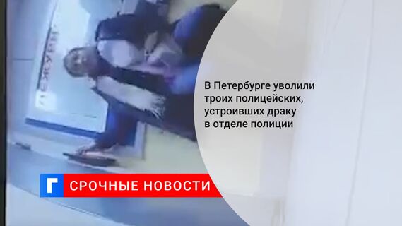 В Петербурге уволили троих полицейских, устроивших драку в отделе полиции
