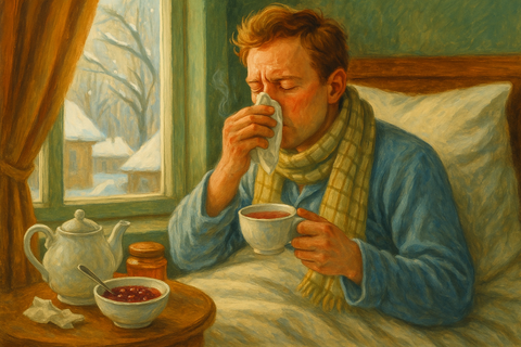 чай с вареньем и лимоном