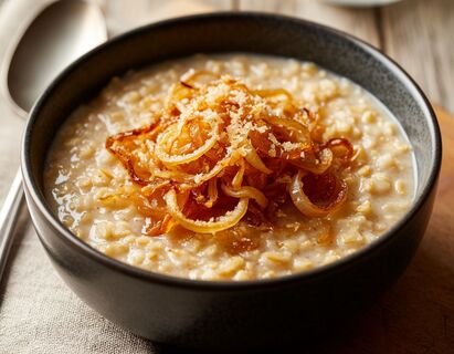 Вкуснее мяса: рецепт овсянки с сыром и луком — новый гарнир
