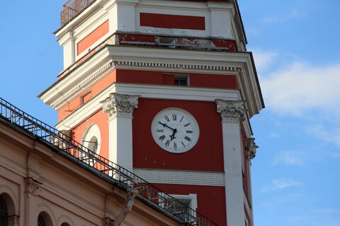 санкт-петербург, часы, башня