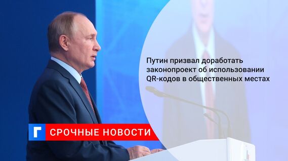 Путин призвал доработать законопроект об использовании QR-кодов в общественных местах