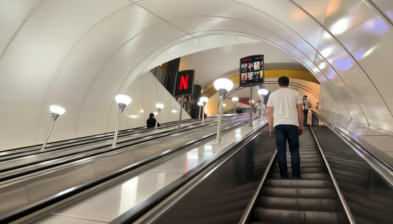 Санкт-Петербург, метро, Адмиралтейская, эскалатор