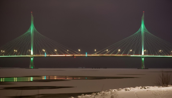 мост, залив