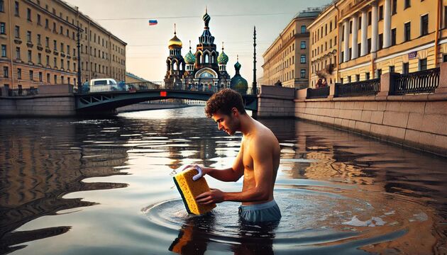 «Понимаю мужика»: петербуржцы поддержали моющегося в Неве незнакомца