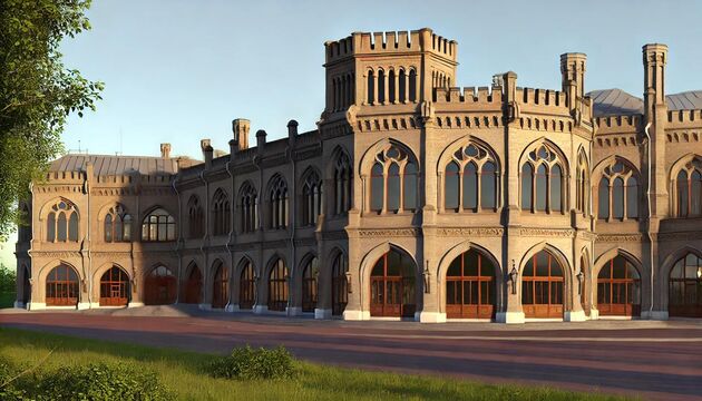 Неоготика от Николая Бенуа: недалеко от Петербурга есть красивейший вокзал, напоминающий католический собор (фото)