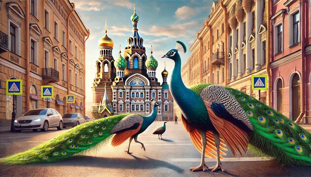 Что за мутанты? Петербуржцы обсуждают необычных голубей, похожих на павлинов