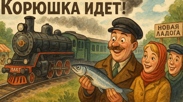 За корюшкой в ретро-стиле: петербуржцев зовут в Новую Ладогу на поезде «Лахта»