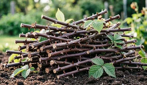 Ветки малины осенью не жгу - крошу секатором и делаю универсальное удобрение: весной не нарадуюсь