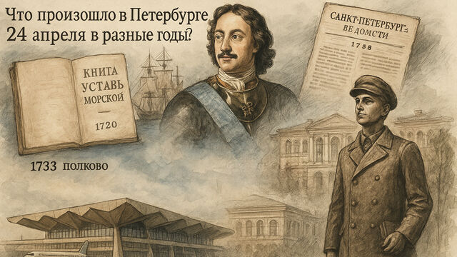 Морской флот, первые шаги журналистики и вечный студент: какие события произошли 24 апреля в истории Петербурга