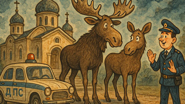 Петербургские приключения: как два лося искали ночлег и встретили ДПС