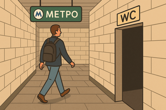 В московском метро уже есть туалеты, в Петербурге — нет: но справить нужду реальное, если знать, куда идти