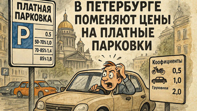 Новая система оплаты парковок в Петербурге: как будут меняться тарифы на стоянку в центре города