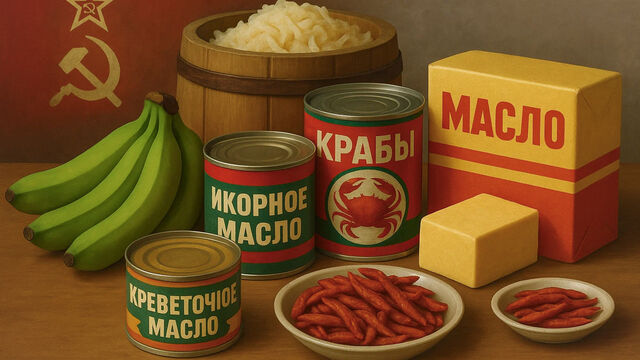 Зеленые — не огурцы и крабовое масло: продукты из СССР, которые удивили бы современных гурманов
