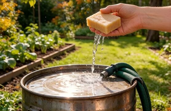 Шланг больше не вылетает из бочки — брусок решает проблему: простой лайфхак без хлопот