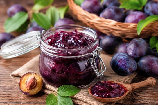 Созрели сливы - пора начинать варить джем: густой настолько, что ложка стоит