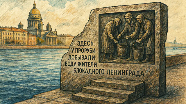 Памятник Блокадной проруби на Неве: мемориал уходящим и приходящим — свидетельство жизни, добытой ценой воды