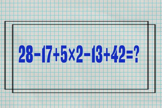 Сложно, но возможно: решите в уме пример «28−17+5×2−13+42» — если справитесь за 12 секунд, вы гений математики