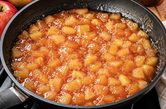 Жарю яблоки с сахаром на сковороде - получаю вкуснейшее варенье: за одно чаепитие можно съесть всю банку