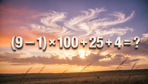 (9 - 1) × 100 + 25 + 4 = ? — проверьте, помните ли вы порядок действий из школы