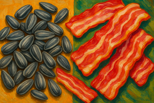 На прилавках появились семечки со вкусом бекона: россиянин рискнул и впервые не дощелкал пачку до дна